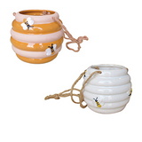 Ceramic Bee Themed Hanging Planter - 2 Styles