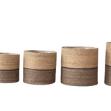 Hand-Woven Seagrass Baskets with Lining - 5 Sizes