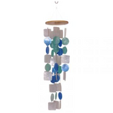 Blue Grey Green Capiz Chime