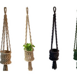 Macrame Hanging Planter - 4 Colors