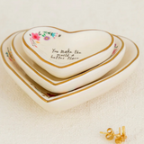Nesting Heart Trinket Dishes - Set of 3