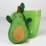 Forest Avocado Felt Ornament