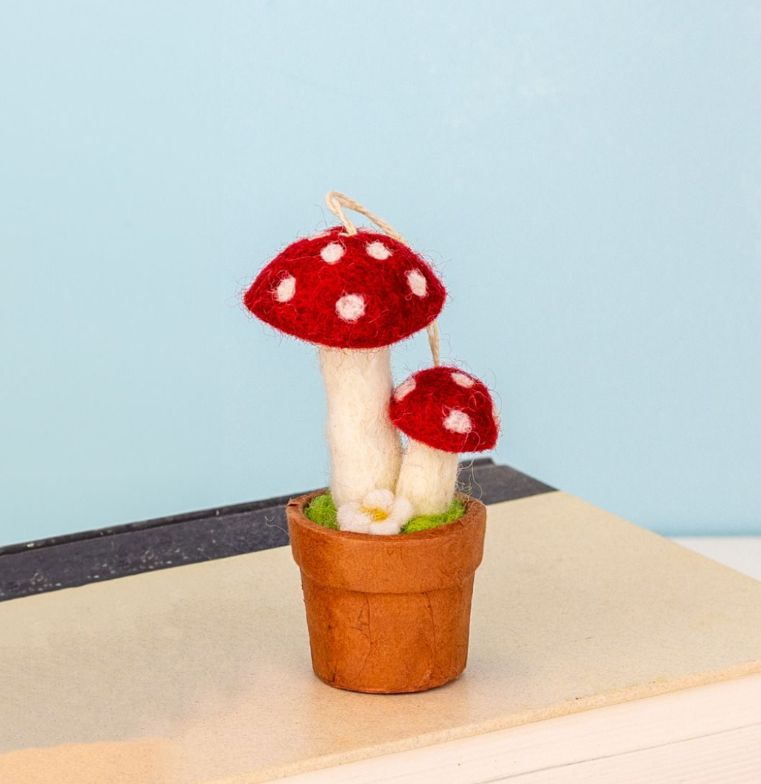 Mushroom Felt Ornaments - 5 Styles