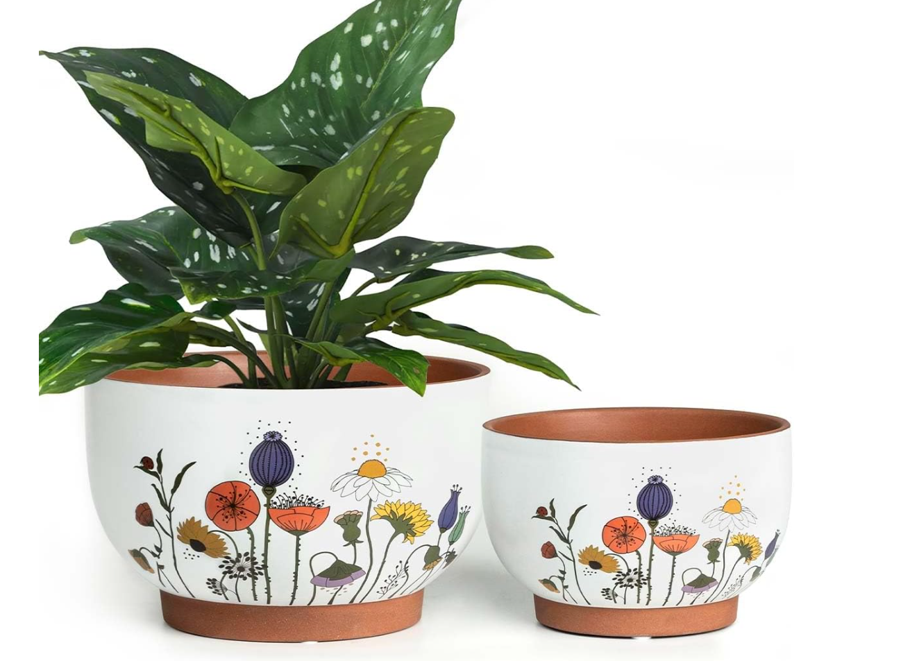 Patterned Terracotta Planter - 2 Sizes/3 Styles