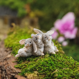 Baby Bunny Rabbit Trio Figurines