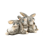 Baby Bunny Rabbit Trio Figurines