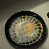 Sun and Moon Decorative Enameled Tray