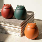 Ceramic Lucky Cat Tea Canister - 3 Colors
