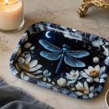 Moonlit Dragonfly Metal Tray