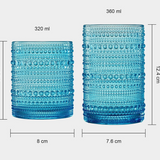 Hobnail Drinking Glasses  - 6 Colors/2 Sizes