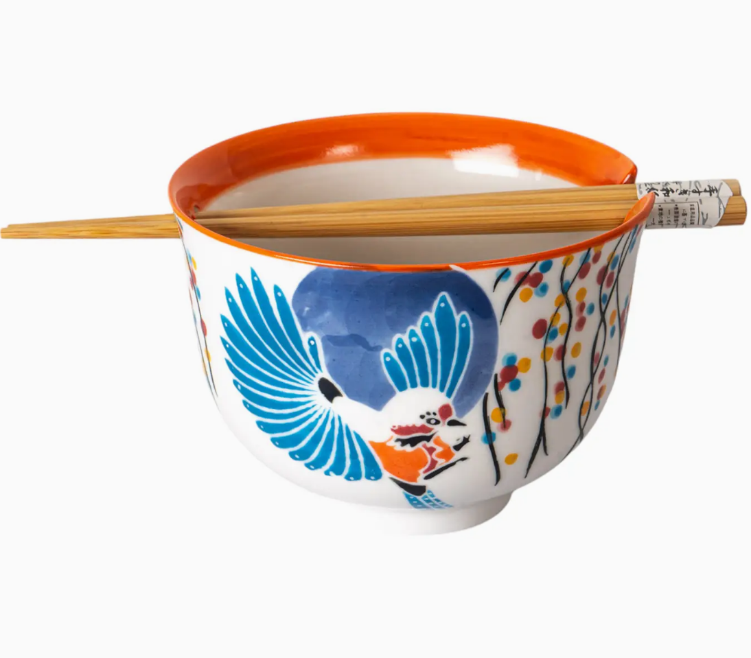18oz Ramen Noodle Bowls with Chopsticks - 5 Styles