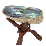 Abalone Shell Smudge Bowls with Stand