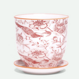 Liberte Porcelain Pot And Saucer - 20 Styles/2 Sizes