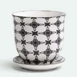 Liberte Porcelain Pot And Saucer - 21 Styles/2 Sizes