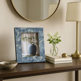5 x 7 Blue & Ivory Resin Woven Frame