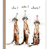 Three Meerkats Birthday Card