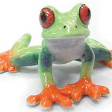 Red-eyed Tree Frog Northern Rose Porcelain Mini Figurine