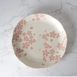 Hasui Sakura White Porcelain Round Dinner Plate