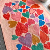 Hearts Tea Towel