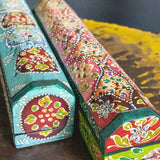 Hand Painted Wooden Incense Box - 2 Colors