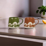 Stoneware Mushroom Designs 20 oz Mug - 2 Colors