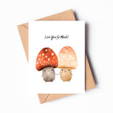 Love You Mushroom Greeting Card