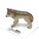 Gray Wolf Miniature Porcelain Figurine