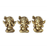 Ganesha See Speak Hear No Evil Figurines