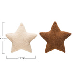 Faux Sherpa Star Shaped Pillow, 2 Colors