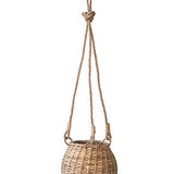 Hand-Woven Hanging Rattan Basket - 2 Styles