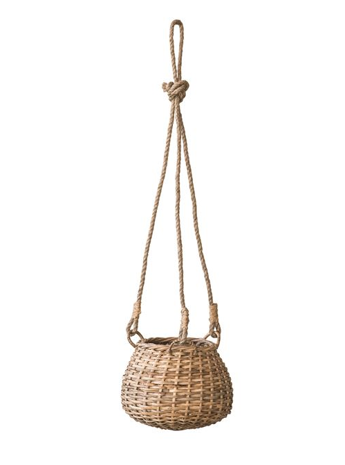 Hand-Woven Hanging Rattan Basket - 2 Styles