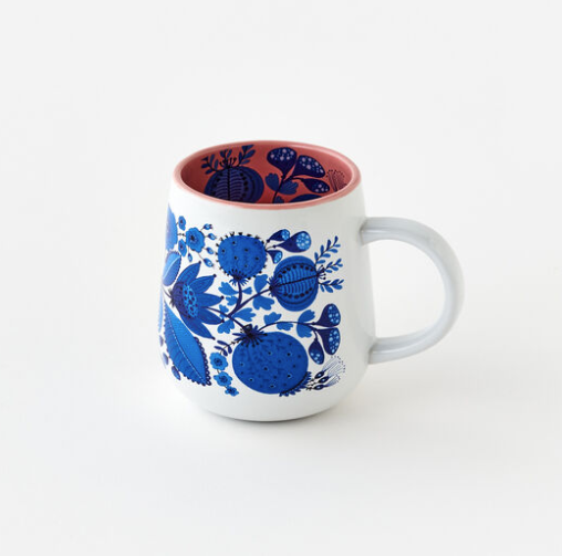 Ceramic Blue & White Mug