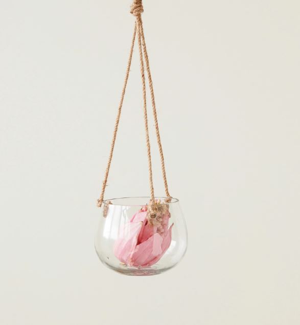 Hanging Vase with Jute Rope