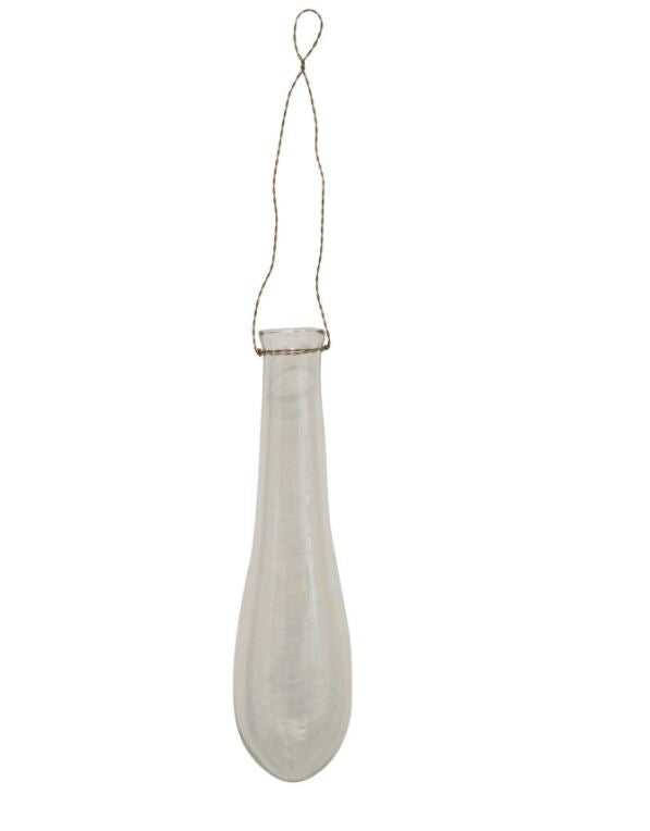 Hanging Glass Vase with Wire Hanger
