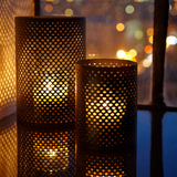 Pierced Metal Candleholder