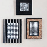 Resin and Horn Photo Frame with Stripes