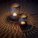 Pierced Metal Candleholder