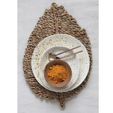 Woven Seagrass Leaf Shaped Placemat