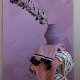 Cotton Blend Throw with Tassels