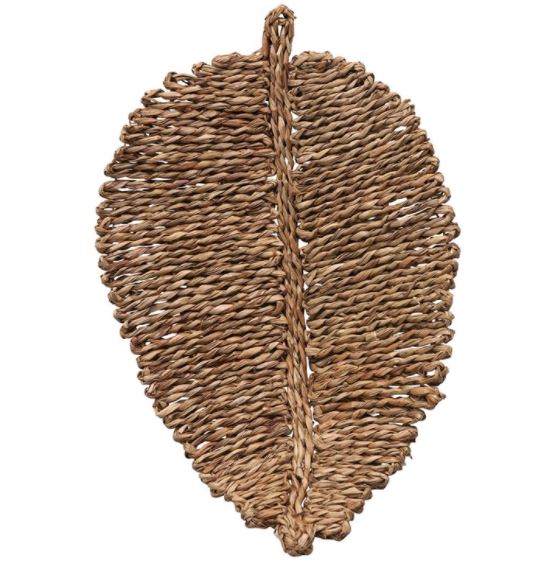 Woven Seagrass Leaf Shaped Placemat