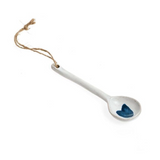 White Ceramic Heart Spoon
