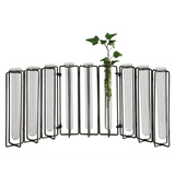 Metal & Glass Jointed Vase with 9 Test Tubes - 2 Colors
