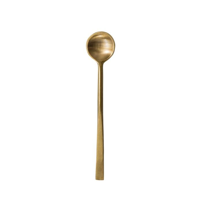 Stainless Steel Olive Spoon, Antique Brass Finish - 2 Styles/Sizes