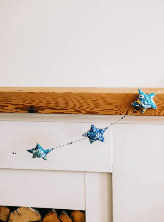 Embroidered Star Garland - 2 Colors