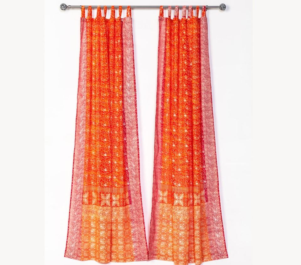 Indian Sari Boho Curtains - 11 Colors
