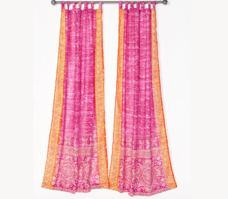 Indian Sari Boho Curtains - 19 Colors