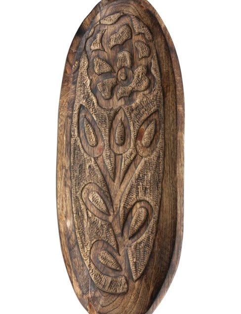 Acacia Wood Abstract Shaped Tray