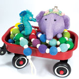 Festive Wool Felt Ball Garland - 2 Colors