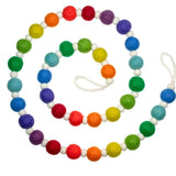 Festive Wool Felt Ball Garland - 2 Colors