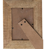 Hand-Carved Mango Wood & Glass Photo Frame